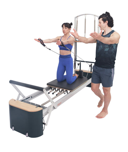 Fitkon™ Pro Plus Pilates Reformer with Tower - 98.5 x 27 x 76 inch