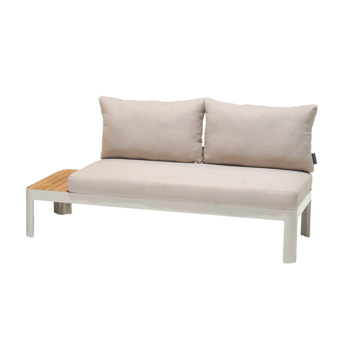 Portals Teak and Aluminum Modular Sofa 3pc Set