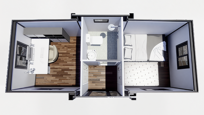 J. Carter Pod – 10ft Expandable Modular Home | 1 Bedroom Tiny Home | Portable Prefab Unit