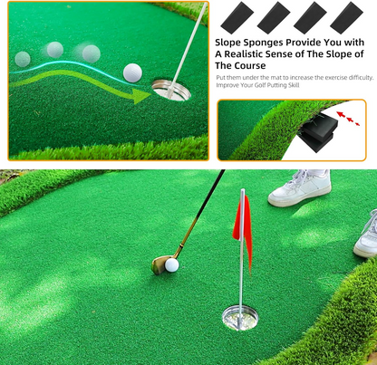 Yunic Style A Putting Green with Slope - 8 x 16 or 10 x 16 ft