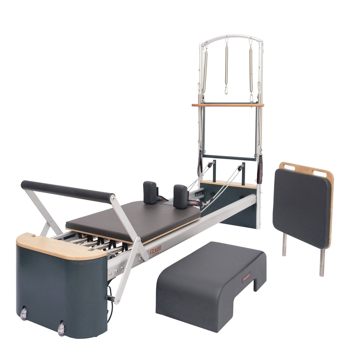 Fitkon™ Pro Plus Pilates Reformer with Tower - 98.5 x 27 x 76 inch
