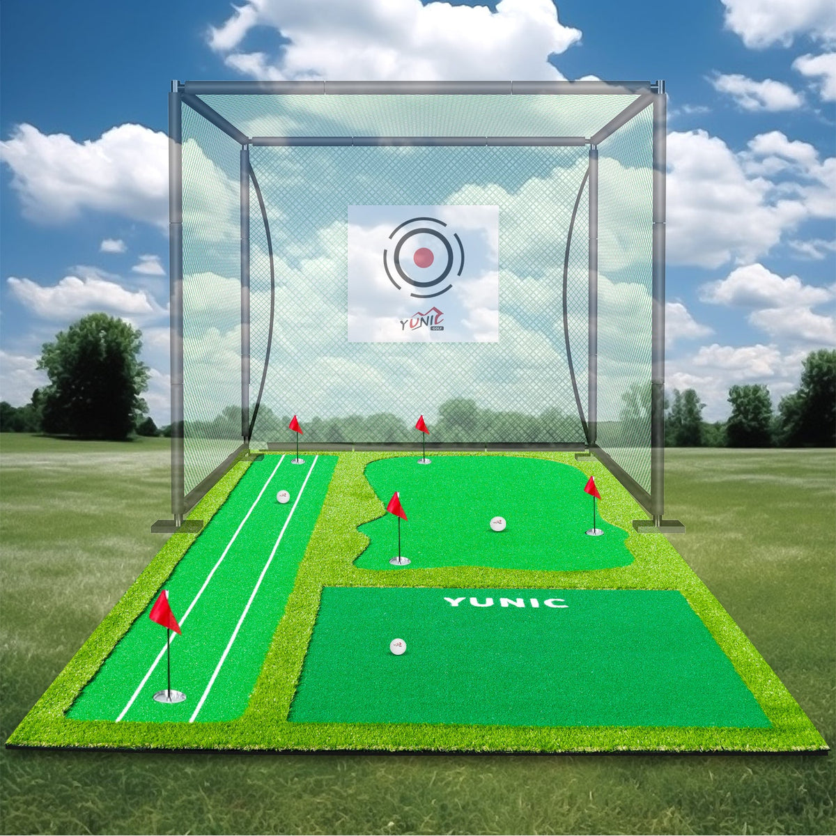 Yunic Style A Putting Green with Slope - 8 x 16 or 10 x 16 ft