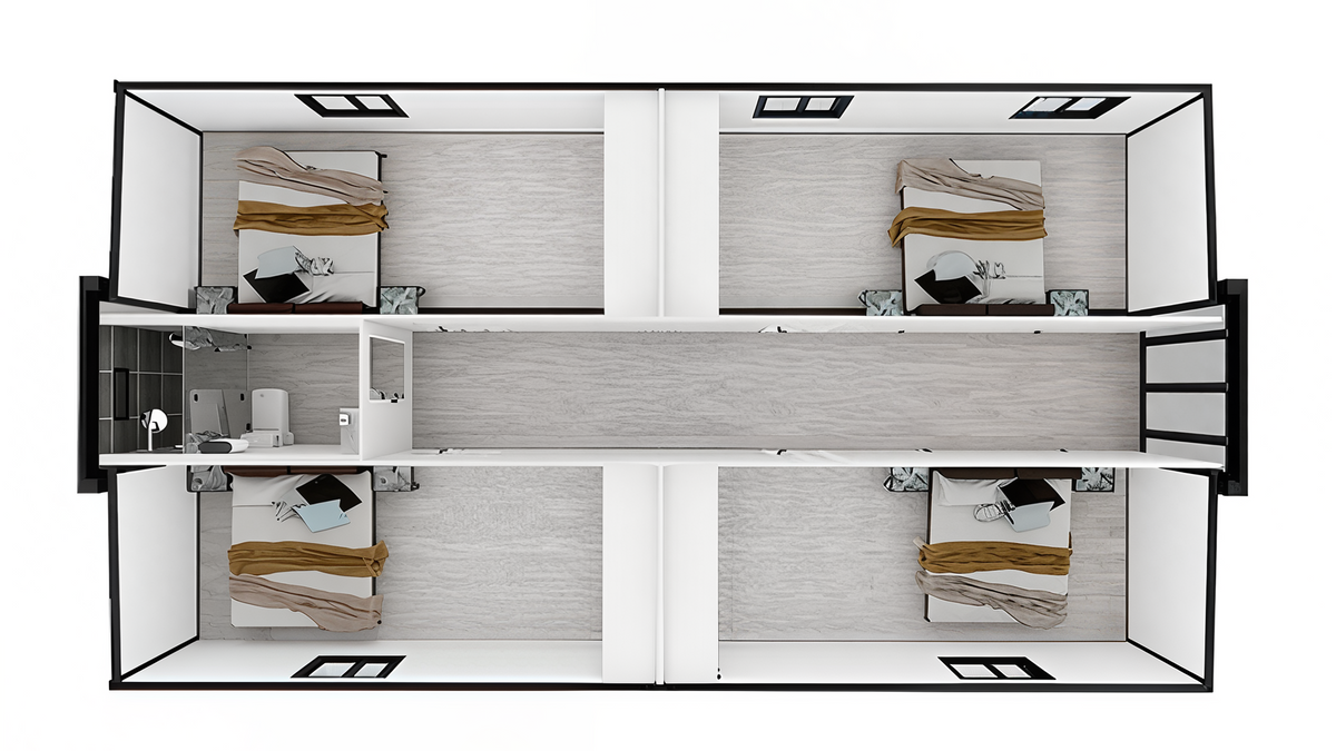 Vista Bode – 40' Expandable Container Home | 3 Bedrooms | Full Bath, Kitchen, Living Room (775 SF)
