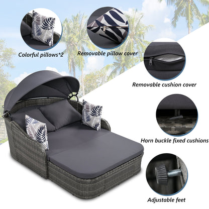 Go Outdoor Canopy Daybed - Gray