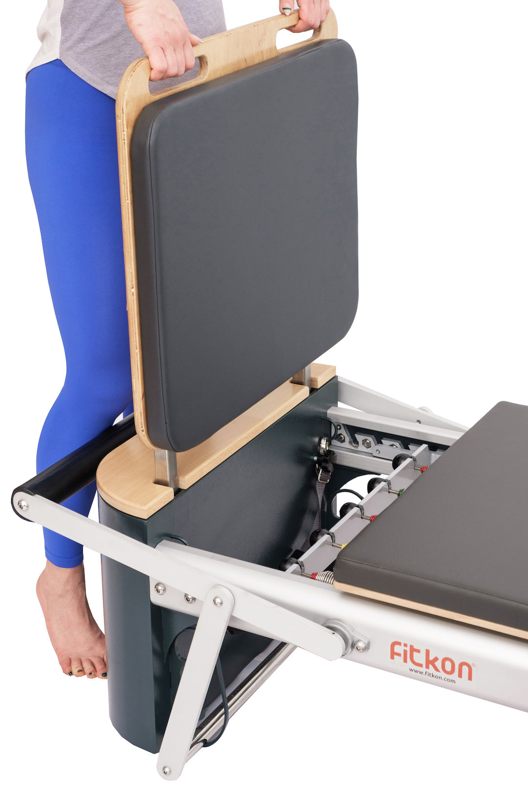 Fitkon™ Pro Plus Pilates Reformer with Tower - 98.5 x 27 x 76 inch