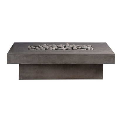 Toplina - Rectangular Concrete Fire Pit Table