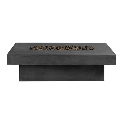 Toplina - Rectangular Concrete Fire Pit Table