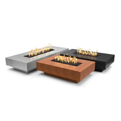 The Outdoor Plus Cabo Linear Metal Collection Fire Pit - 66 inch