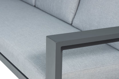 Sardinia Aluminum Frame Outdoor Sofa Set - Gray Cushions