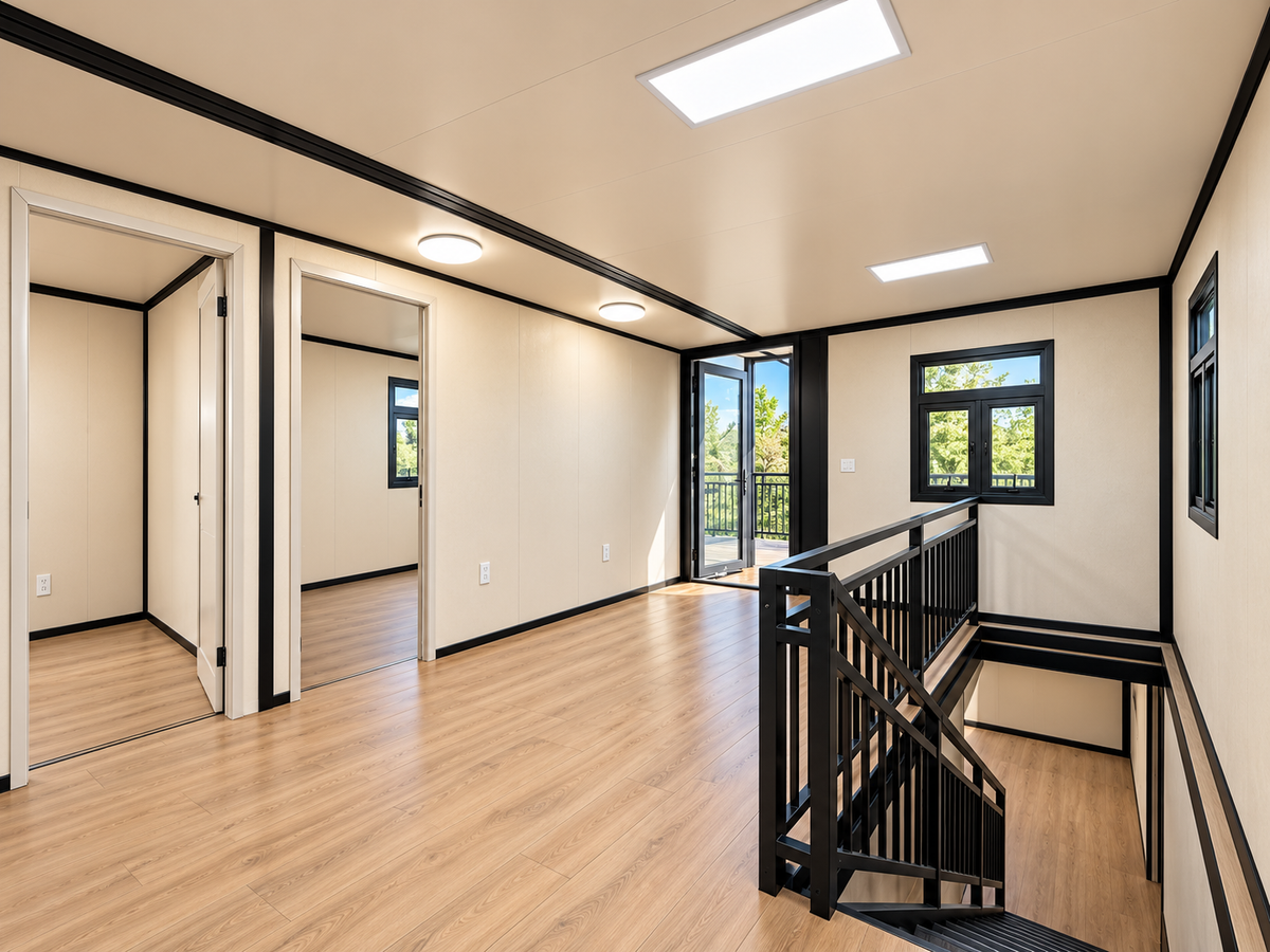 Grand Duo – 40' + 20' Two-Story Expandable Container Home | 4 Bedrooms | 2 Full Baths | Kitchen, Living, & Rooftop Terrace | ~1,250 SF