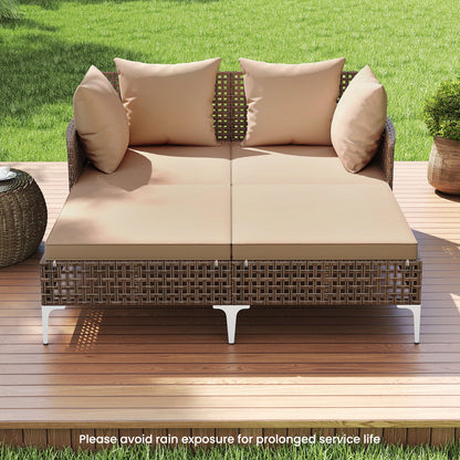 Outdoor Rattan Double Daybed - 2-Person