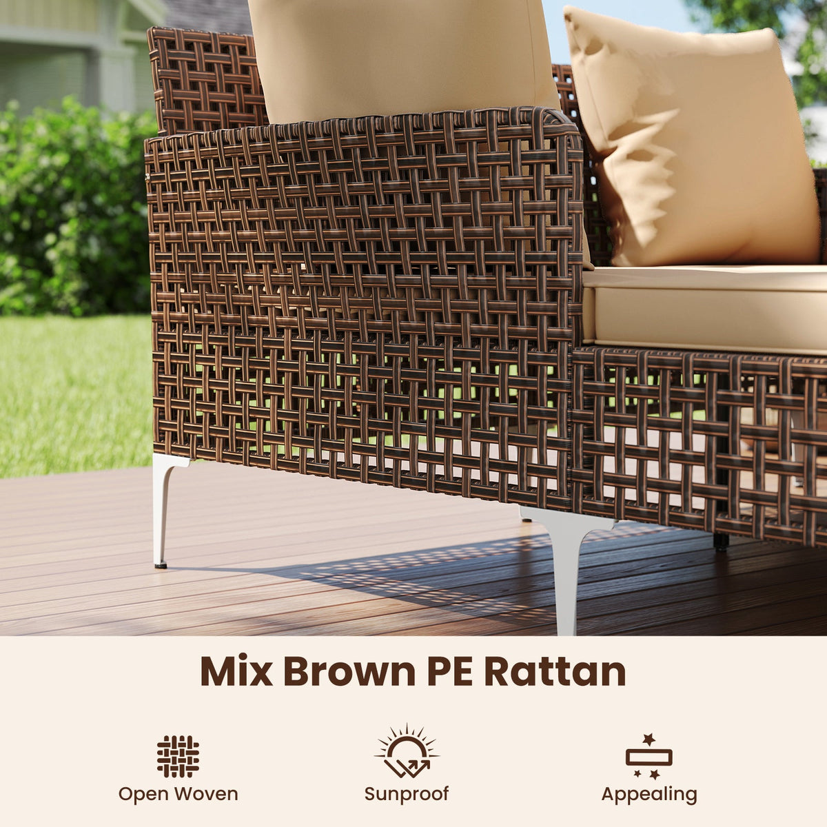 Outdoor Rattan Double Daybed - 2-Person