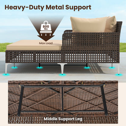 Outdoor Rattan Double Daybed - 2-Person