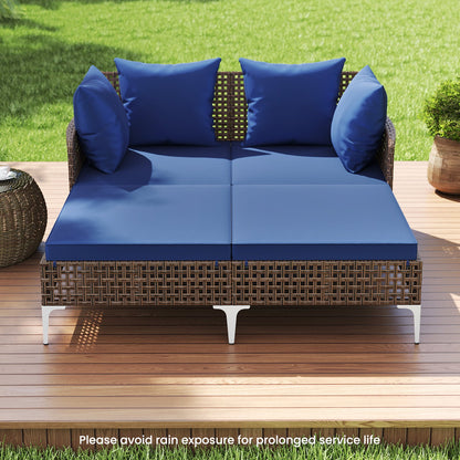 Outdoor Rattan Double Daybed - 2-Person