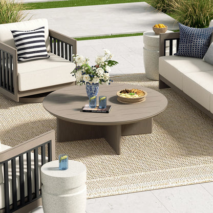 Sereno 6-Pieces Modern Outdoor Sectional Seating Set with Ottoman