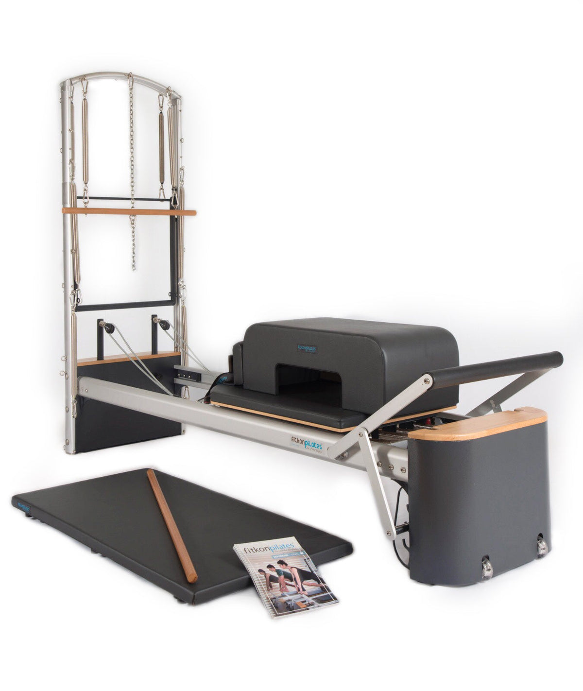 Fitkon™ Pro Plus Pilates Reformer with Tower - 98.5 x 27 x 76 inch