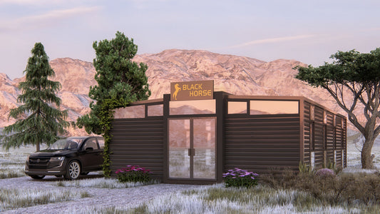 Grand Luxe – 40'+ Expandable Container Office | 865 SF Modular Office Trailer | Portable Workspace Solution
