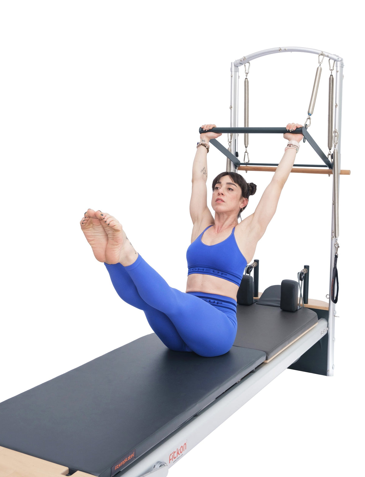 Fitkon™ Pro Plus Pilates Reformer with Tower - 98.5 x 27 x 76 inch