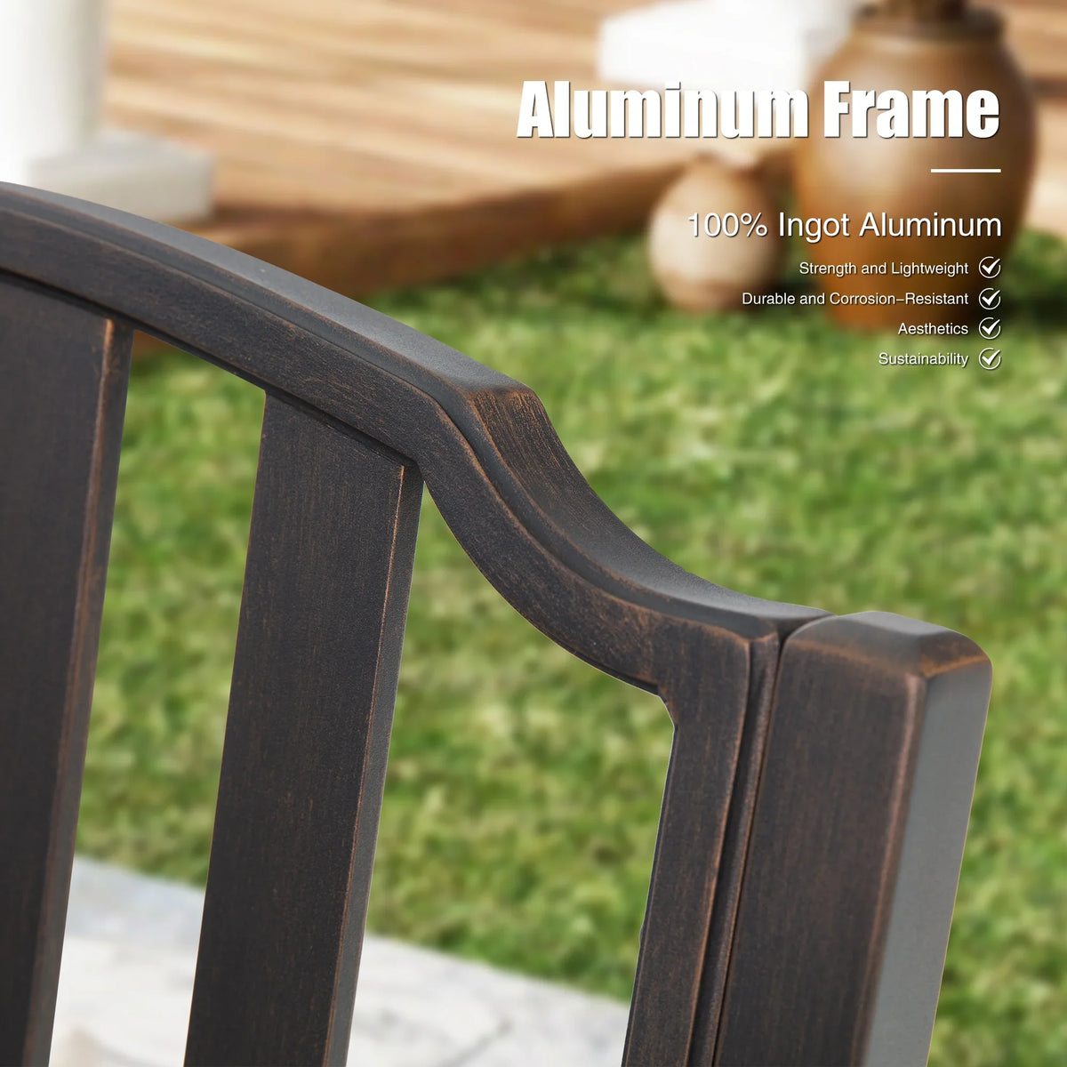 Tamarin 7-Piece Round Outdoor Dining Set With Armchair