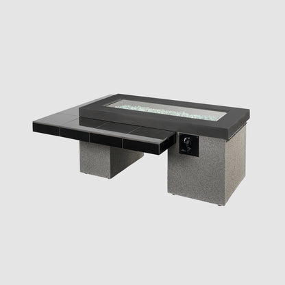 Uptown Black Linear Gas Fire Pit Table