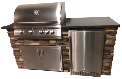6' TRAD/ LTE GRILL ISLAND W/FRIDGE