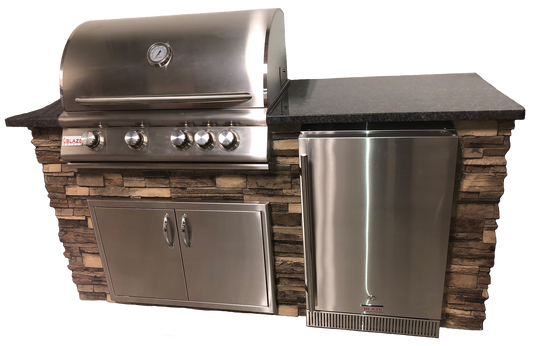 6' TRAD/ LTE GRILL ISLAND W/FRIDGE