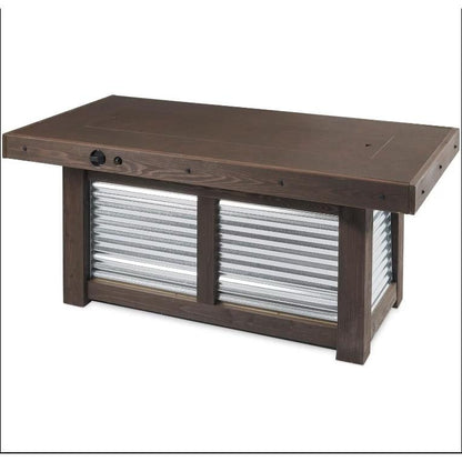 Denali Brew Rectangular Gas Fire Pit Table