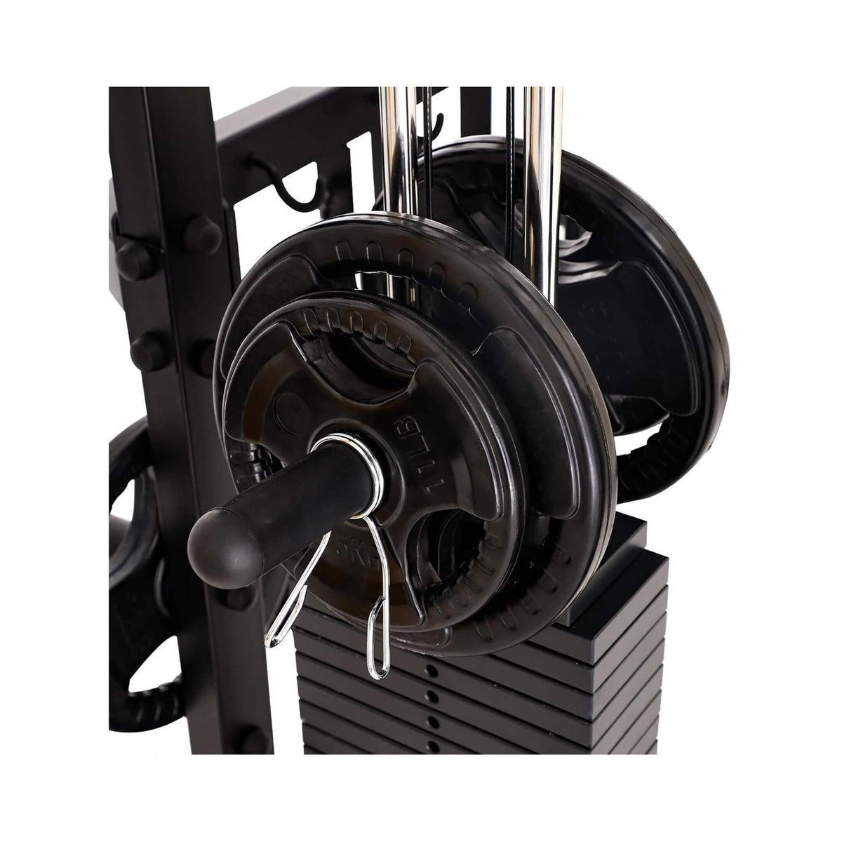 Saksby SAK21836 All-In-One Full-Body Smith Machine - Dual 220 lb Weight Stacks